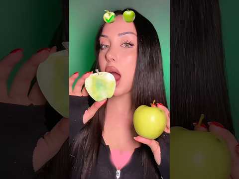 Real or Fake??? 🍏 #asmr #asmrsounds #asmrfood #asmreating