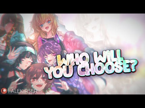 ASMR || Trapped In A Dating Sim! 5 Girls Fight For You [Goth] [Athlete] [Heiress] [Gamer] [Bad Girl]