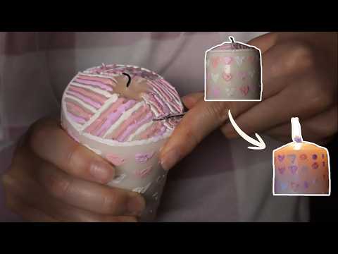 ASMR Scraping Paint Off a Candle 🕯️No Talking