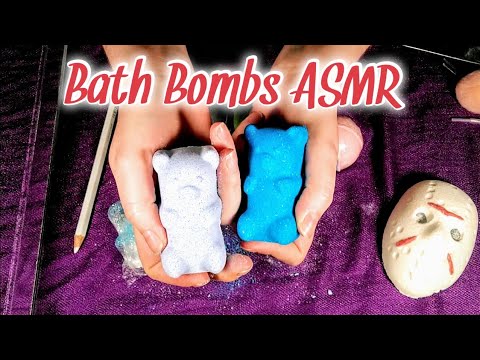 ASMR Bath Bombs 🟢 Carving, Scratching & Water 🔵 Soft Spoken