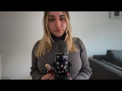 ASMR sonidos cosquillosos con frascos de perfumes 🤍 Tapping & Scratching 