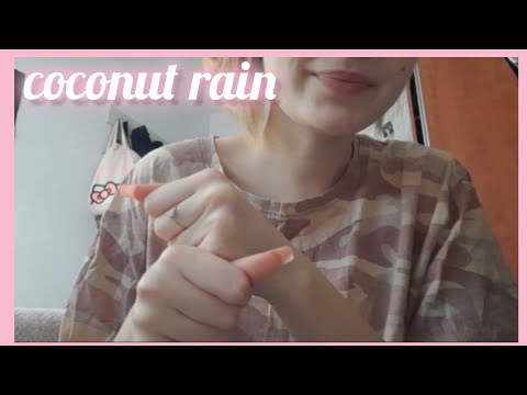 lofi asmr | coconut rain 🥥 [with mouth sounds and face tapping]
