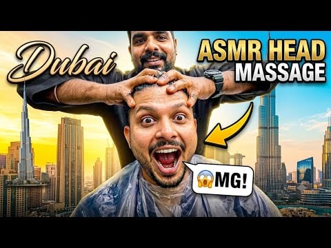 😱 ASMR | $2 72 Indian Head Massage in Dubai 🇦🇪🇮🇳 | I Was Completely Relaxed! 💆‍♂️✨