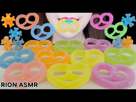 【ASMR】 CRUNCHY GUMMY,PRETZEL SHAPED GUMMY  MUKBANG 먹방 食べる音 EATING SOUNDS NO TALKING