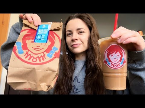 ASMR • Wendy’s Breakfast Mukbang 🍳 (Bacon Egg & Cheese, Potatoes, Cinnabon Pull-Apart)