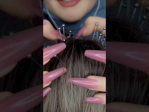 Scalp Scratch & Wig On Mic 💆🏻‍♀️ #asmr #satisfying #shorts #asmrtriggers #relax