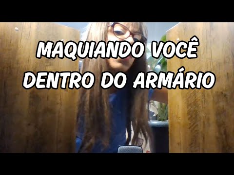 POV: VOCE ESTÁ ESCONDIDA no ARMÁRIO e FAÇO SUA MAQUIAGEM #asmr  #asmrmakeup  #asmrmakeuproleplay
