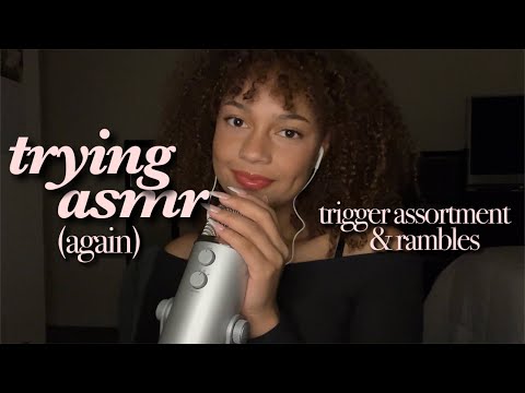 TRYING ASMR… for the first time in a while (trigger assortment & whispered rambles)