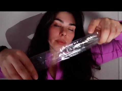 FAST AND AGGRESSIVE ASMR (w/ Tapping, Gripping, Inaudible/Unintelligible Whisper, & Crinkle Sounds)