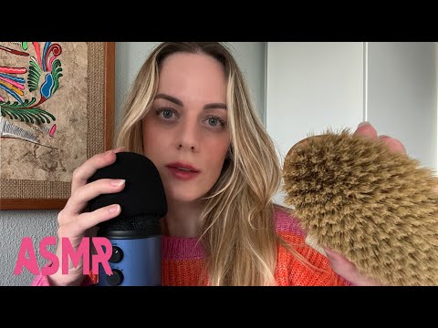 ASMR ✧ deep brain tingling mic triggers w/ mic tapping, scratching, brushing + visual triggers