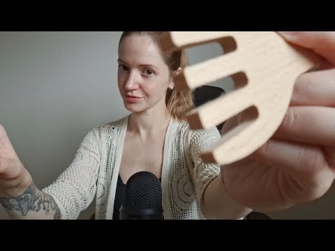 ASMR eating you with mouth and hand sounds with personal attention - wood tapping - tongue clicking