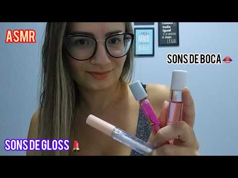ASMR SONS DE BOCA MOLHADOS COM GLOSS 💦