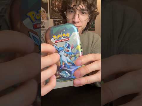 Glaceon Mini Tin ASMR #asmr #pokemon #unboxing #glaceon #eevee #relax #cute