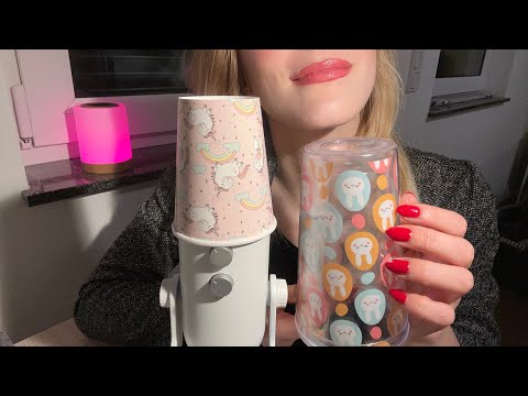 ASMR cup triggers ❤️ 100 % of you will fall asleep 😴