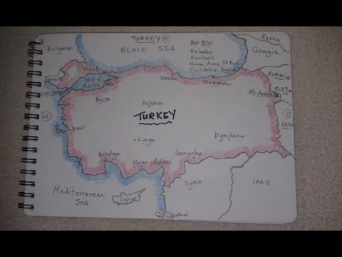 ASMR - Map of Turkey - Australian Accent - Chewing Gum & Describing in a Quiet Whisper