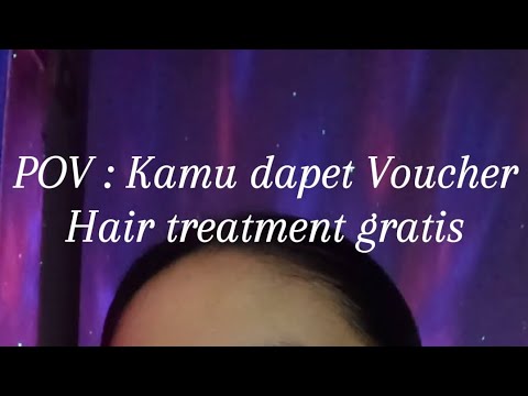 POV ASMR : You got free haircare treatment voucher 💆 #asmr ib : @valouletteasmr 💜
