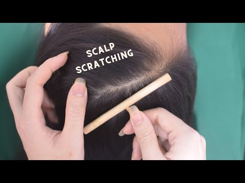 ASMR Scalp Scratching With Tool, Tingle Hair Play, Hair Parting With Breathing Sounds For Relaxation