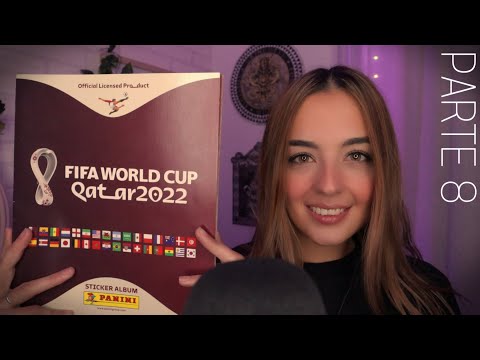 ASMR ABRIENDO CROMOS DEL ALBUM DEL MUNDIAL QATAR 2022 ⚽️🏆 (Parte 8) ASMR ESPAÑOL