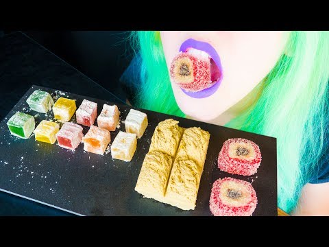 ASMR: Crispy & Gooey Halva, Lokum, Turkish Delight | Turkish Candy ~ Relaxing Eating Sounds [V] 😻