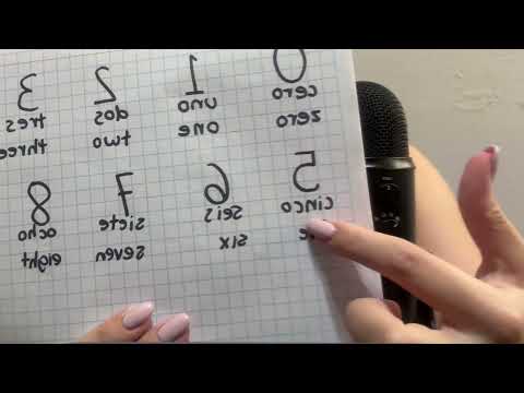 ASMR teaching you numbers in Spanish pt1