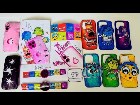 iphone 16 Inside Out 2 Blind Bag Compilation ASMR/Paper Diy/Airpodes & Applewatch Unboxing