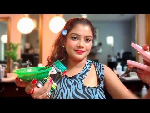 ASMR Hair Salon Roleplay | Haircut, Haircolor Shampoo Wash, Hairstyle | 💇
