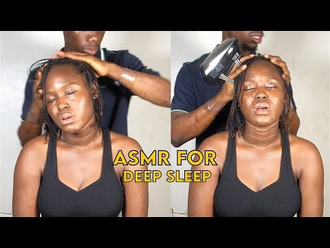 Asmr Vibrating scalp scratch Head Massage | Neck & Back Massage for Deep Sleep & Relaxation Tonight