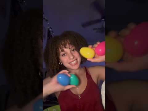 each egg has a different tingle!? #asmr #tingles #shorts #eastereggs