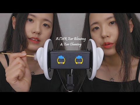 ASMR Short Ear Blowing & Gentle Fluffy Ear Cleaning | Sensitive Ear Flap Cleaning, Twin (No Talking)