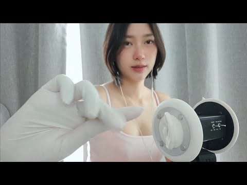 Latex Gloves Relaxing 3Dio ASMR 🧤