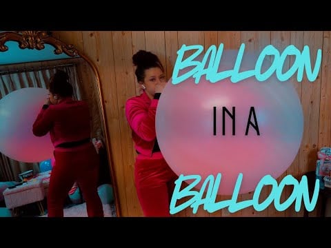 Weather Balloon with another Balloon inside Inflation challenge!!
