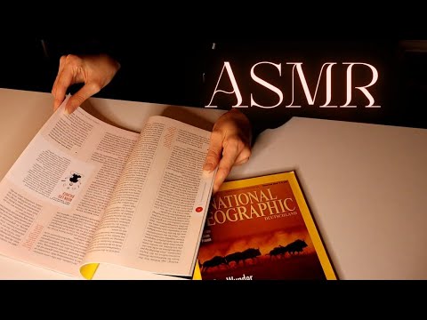 ASMR 📖 PAGE TURNING books & magazines 📚 (slightly squeezing) for continuous tingles | no talking