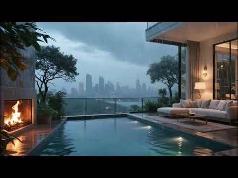 Cozy Rain Fall Sounds and  Relaxing Jazz Music for Sleeping Relaxing Sounds | Relaxing4u2