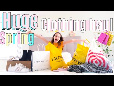 HUGE Spring Clothing Haul! 2019🌷(Forever 21, Hollister, American Eagle, Etc.)