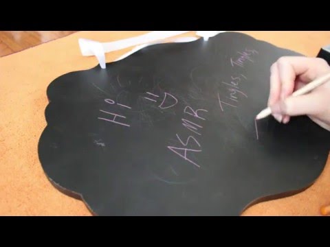 ASMR Chalboard writing, no talking