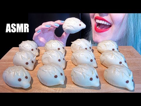 ASMR: SWEET HEDGEHOG RED BEAN BUNS | Soft Steamed Buns ~ Jjinppang 🍡 ~ Relaxing [No Talking|V]😻