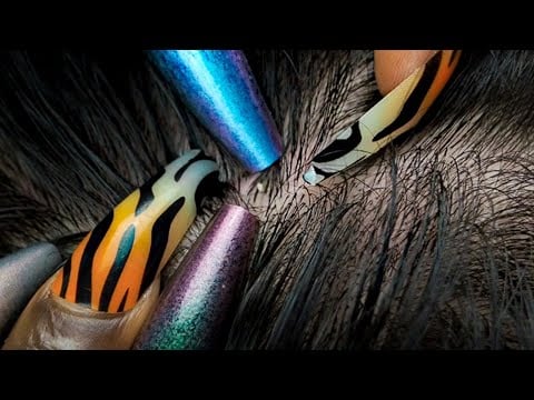 ASMR Dreamy 💭 NITPICKING & Scratching WITH NAILS | No Comb  ~ soft whispers