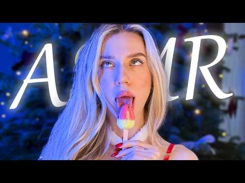 [4K USA ASMR] Watermelon Ice Cream 🍉 Real Mouth Sounds, Licking & Soft Eating