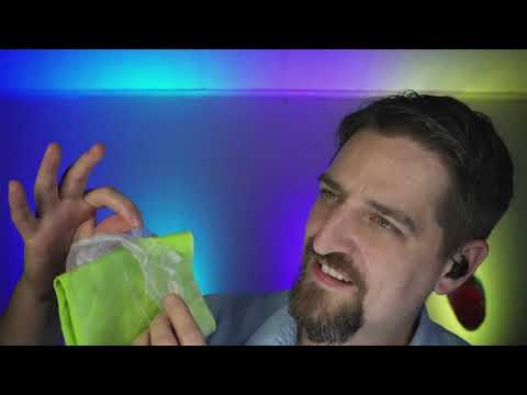 ASMR Peel a Sticky Plastic Crinkle (No Talking)