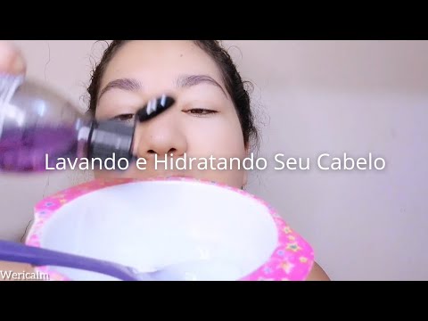 ASMR - Lavando e Hidratando Seu Cabelo