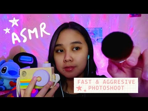 ASMR | Fast and Aggresive Photoshoot 📸 with Wooden Camera (Makeup, Personal Attention) Roleplay ASMR