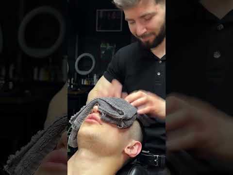 Watch the full video at the link😉 #barber #asmrbarber #relax #asmr #massage #barbershop