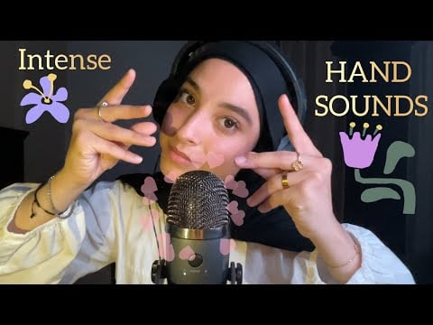 ASMR Fast and Aggressive Hand Sounds(No Talking)🌸| Background ASMR for sleep, studying, working…