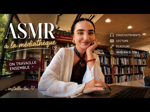 🤫 ASMR à la Médiathèque 📚 | On travaille ensemble (lecture, écriture, ambiance relaxante)