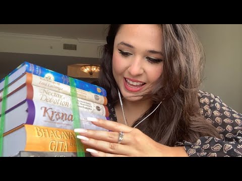 Hare Krishna Book Haul ~ ASMR lofi whispers and nail tapping (Over 1 hour)