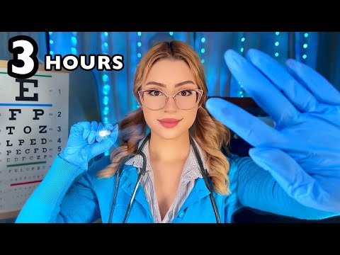 ASMR 3 HOURS of Cranial Nerve Exam FOR SLEEP 💤 Compilation of Trigger Assortment, Medical Roleplays