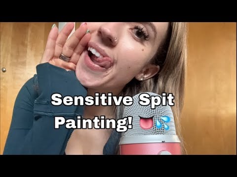 ASMR| My Best Spit Painting Triggers! Sensitive Mouth Sounds, & Tapping