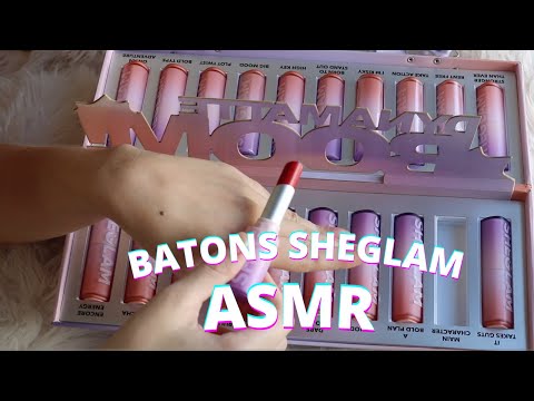 ASMR COLEÇÃO SHEGLAM BATONS QUE NÃO SAEM -  Bruna Harmel ASMR