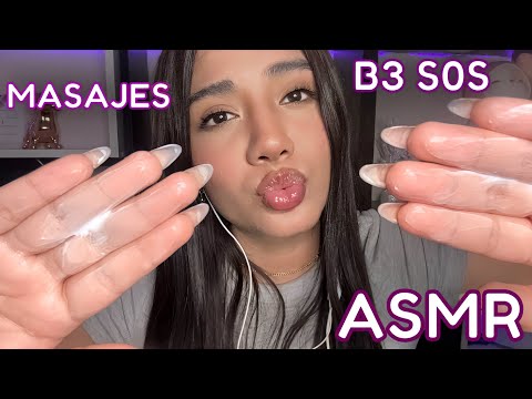 ASMR ESPAÑOL / B3 S0S Y  MASAJES EN TU CARITA + PINTO TU CARITA