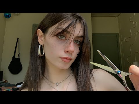 asmr sweet friend gives you a haircut ✂️